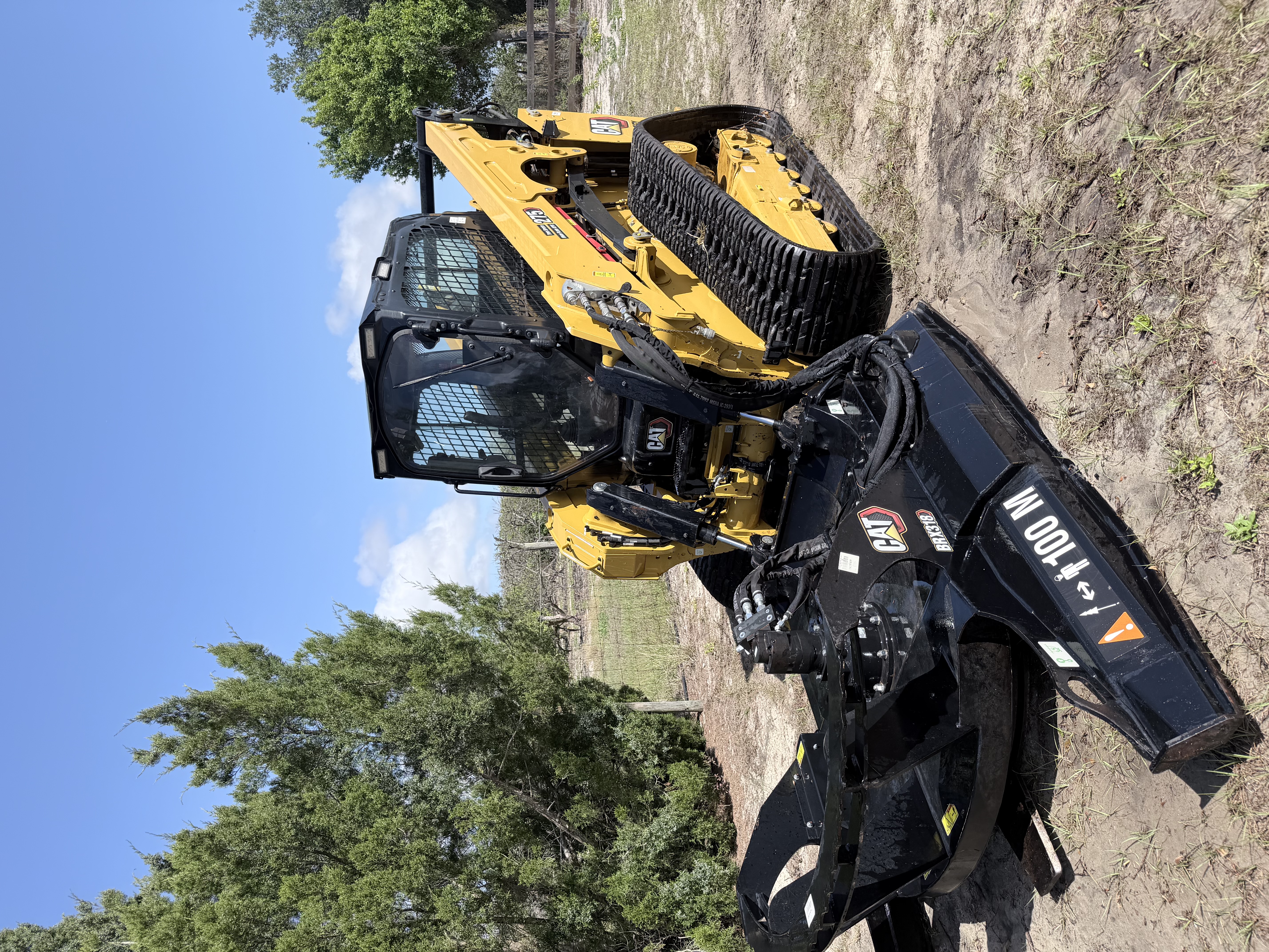 2025 Caterpillar 275 HF Compact Track Loader + BRX318 Brush Cutter